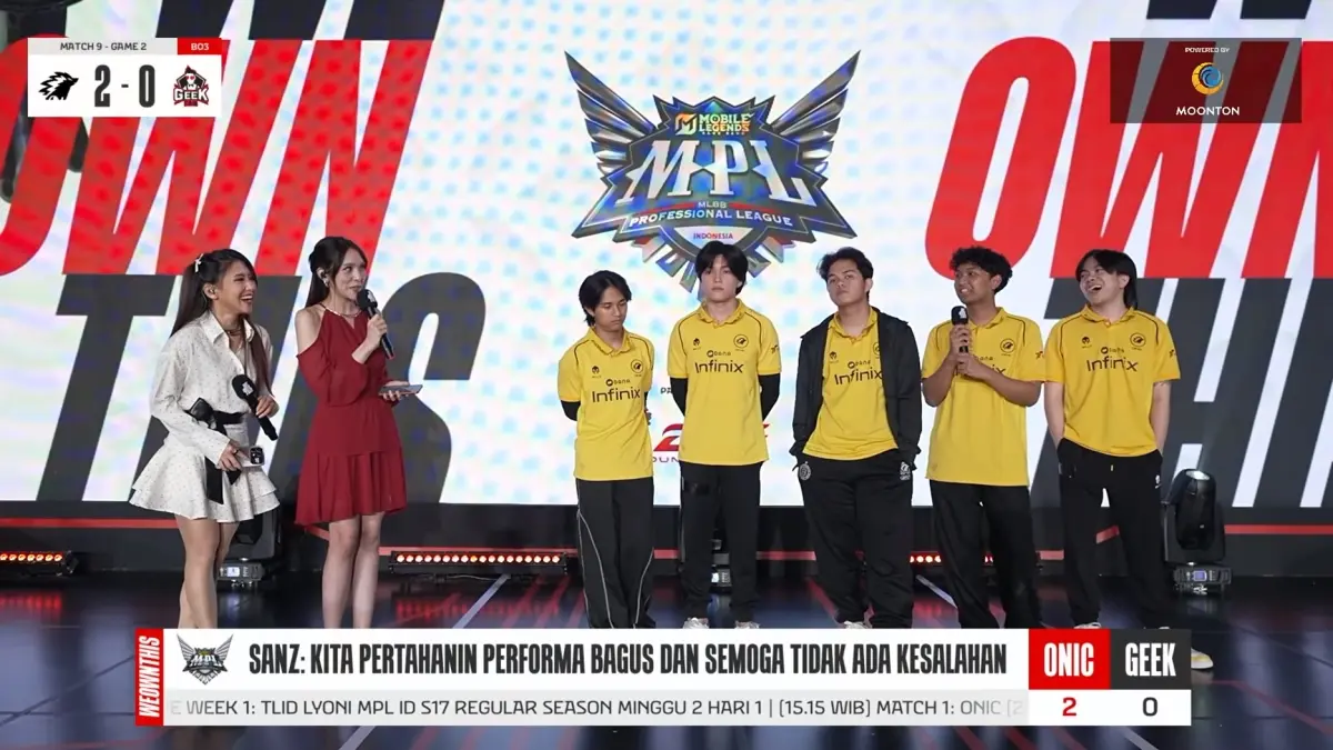 Hasil MPL ID Season 17 ONIC Esports vs Geek Fam