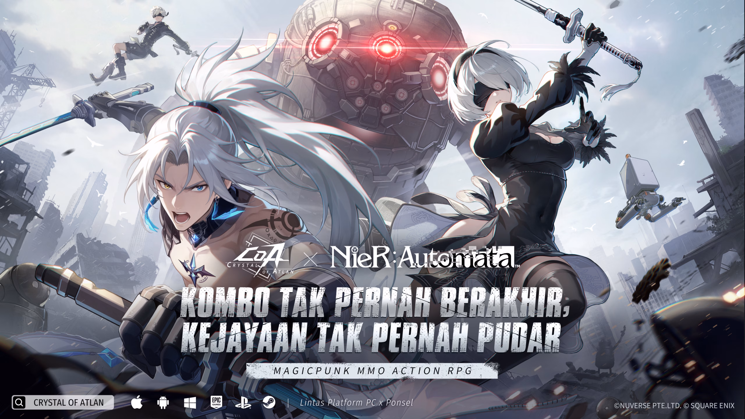 Kolaborasi yang Ditunggu-Tunggu: “Crystal of Atlan” x “NieR:Automata” Resmi Hadir! 1 Coa Nier Automata 2