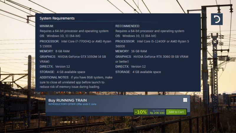 Running Train Spec And Price.