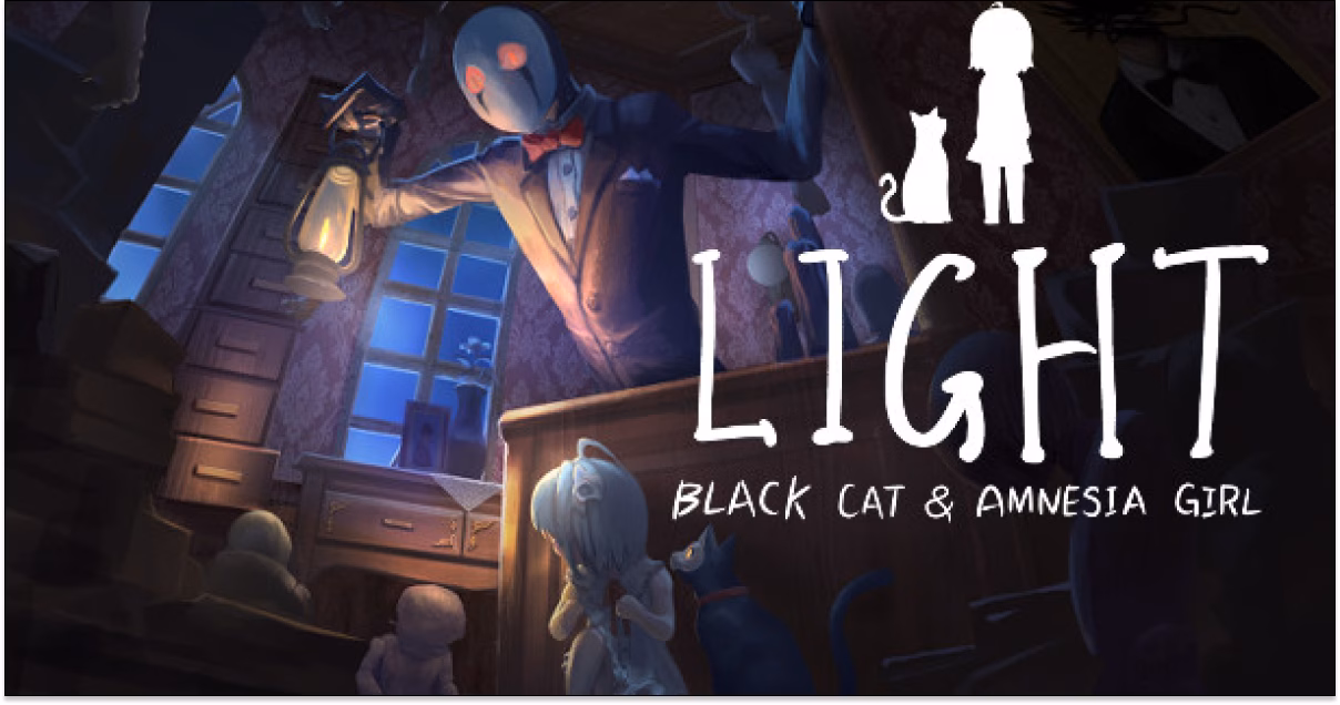 LIGHT: Black Cat & Amnesia Girl, Hadirkan Puzzle dan Dunia Fantasi Gelap