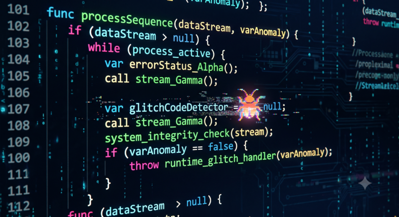 Ilustrasi jenis error coding setelah mengenal asal-usul istilah bug komputer.