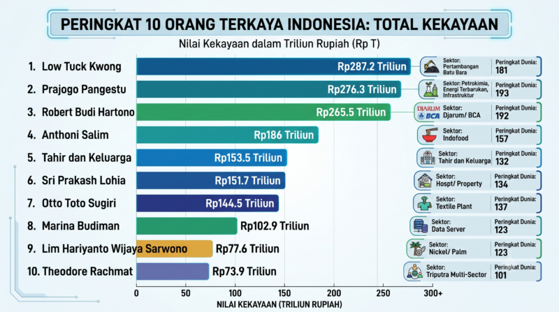 List Orang Terkaya di Indonesia 2026, Bos Data Center Kuasai 10 Besar! 2 Daftar 10 Orang Terkaya di Indonesia 2026 Versi Forbes