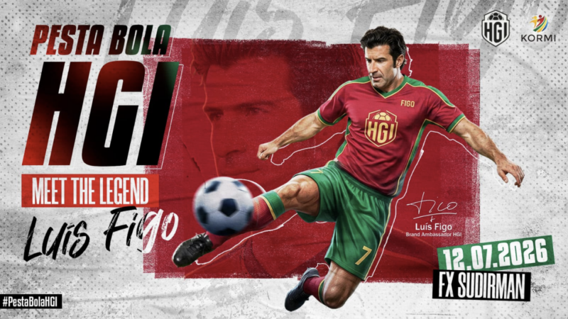 HGI Gelar Pesta Bola 2026 Bersama KORMINAS, Hadirkan Legenda Sepak Bola Luís Figo