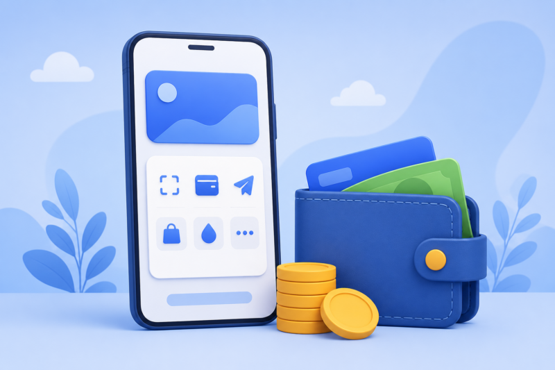 Ilustrasi E Wallet Lokal