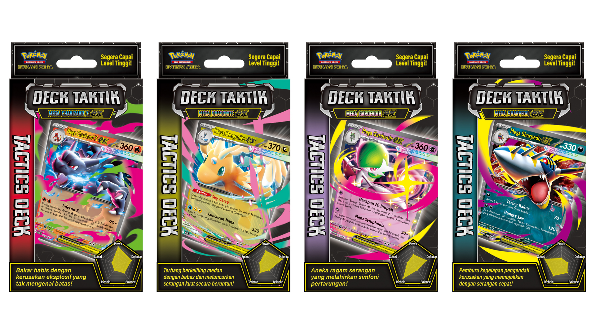 Empat Deck Taktik Evolusi Mega Resmi Hadir di Indonesia, Trainer Bisa Langsung Bertanding 1 Deck Taktik Pokemon TCG