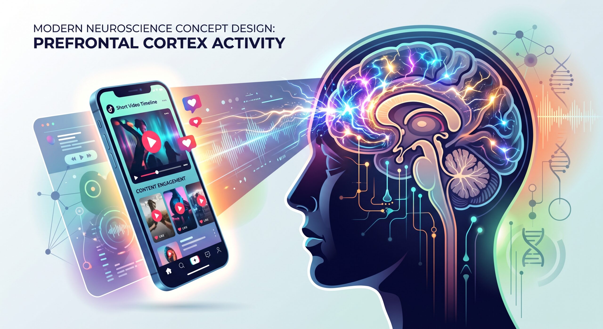 Begini Aktivitas Otak Menonton Video Pendek Menurut Riset! 1 Visualisasi pemindaian fMRI respons aktivitas otak saat seseorang menyaksikan konten video pendek.