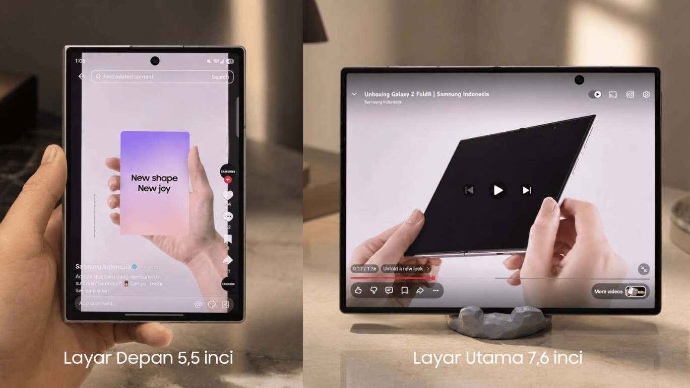 Galaxy Z Fold8 Ultra Tawarkan Performa Stabil untuk Gaming hingga Multitasking 1 Samsung Galaxy Z Fold8 Layar
