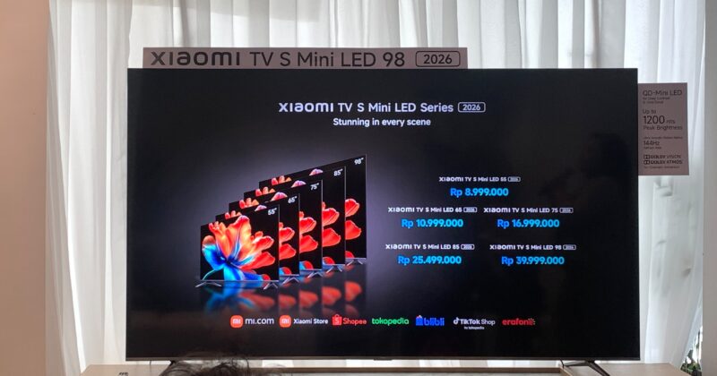 Xiaomi TV S Mini LED 2026 Hadir, Smart TV Mini LED untuk Hiburan, Gaming, dan Produktivitas
