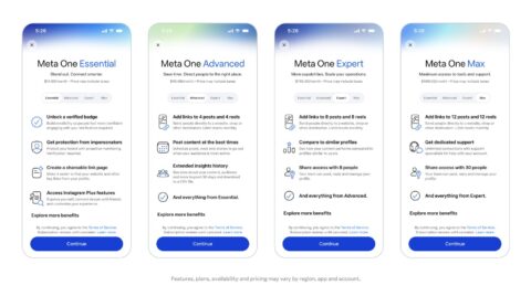 Meta One Meluncur, Gabungkan Instagram, WhatsApp, Facebook Plus, dan Fitur AI