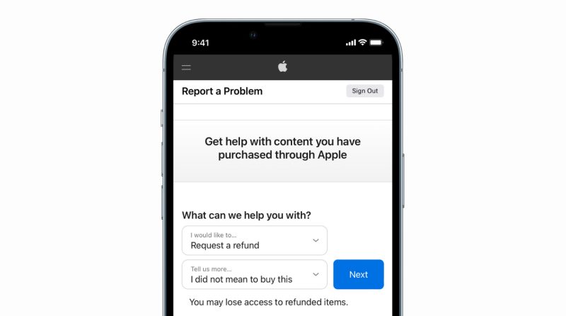 Cara Refund di Apple Lewat "Report a Problem"